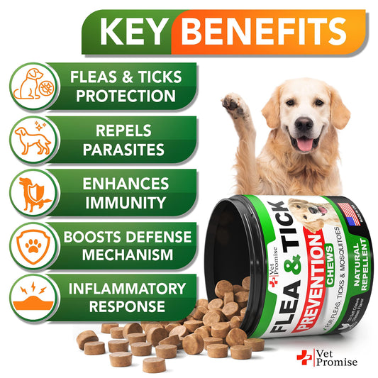 Flea and Tick Prevention for Dogs Chewables All Natural Dog Flea &