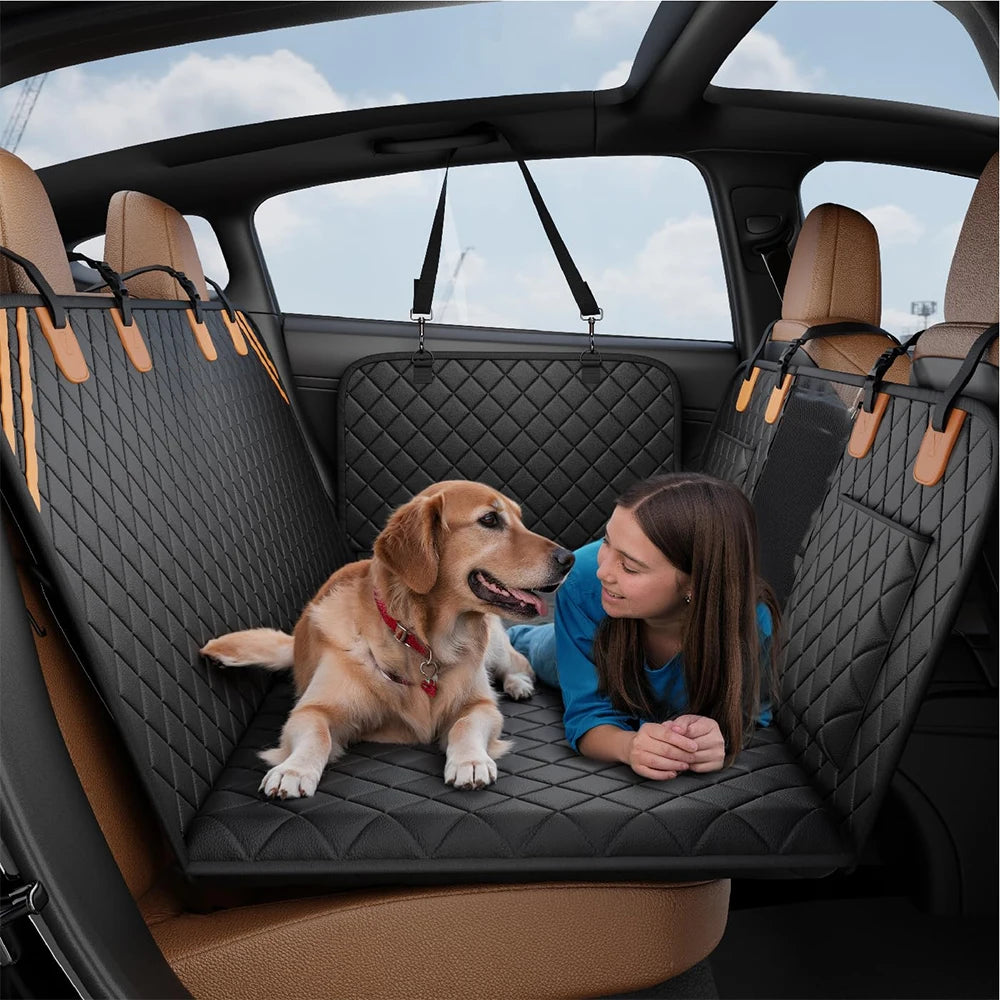 MADE 4 PETS 8-Layer Hard Bottom PE Foam Dog Car Seat Cover Waterproof Non-Slip Backseat Extender for Dogs 400lbs Easy-0