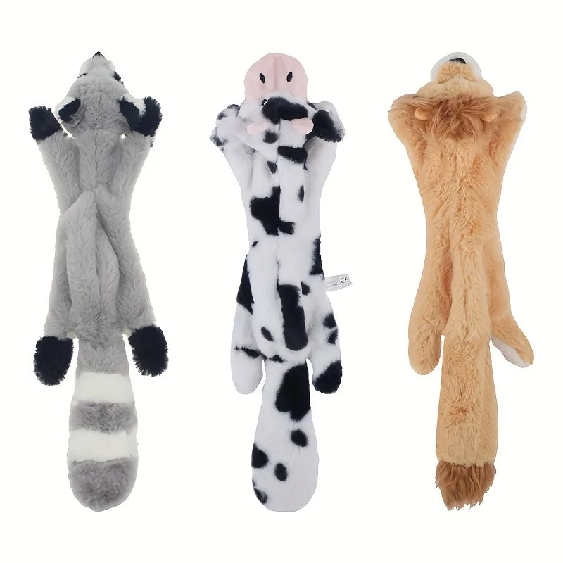 US LOCAL STOCK Durable Dog Squeak Toys No Stuffing Plush Dogs Chew Toy for Small Medium Large Breed Chewer Squeaky Chew Toys-6