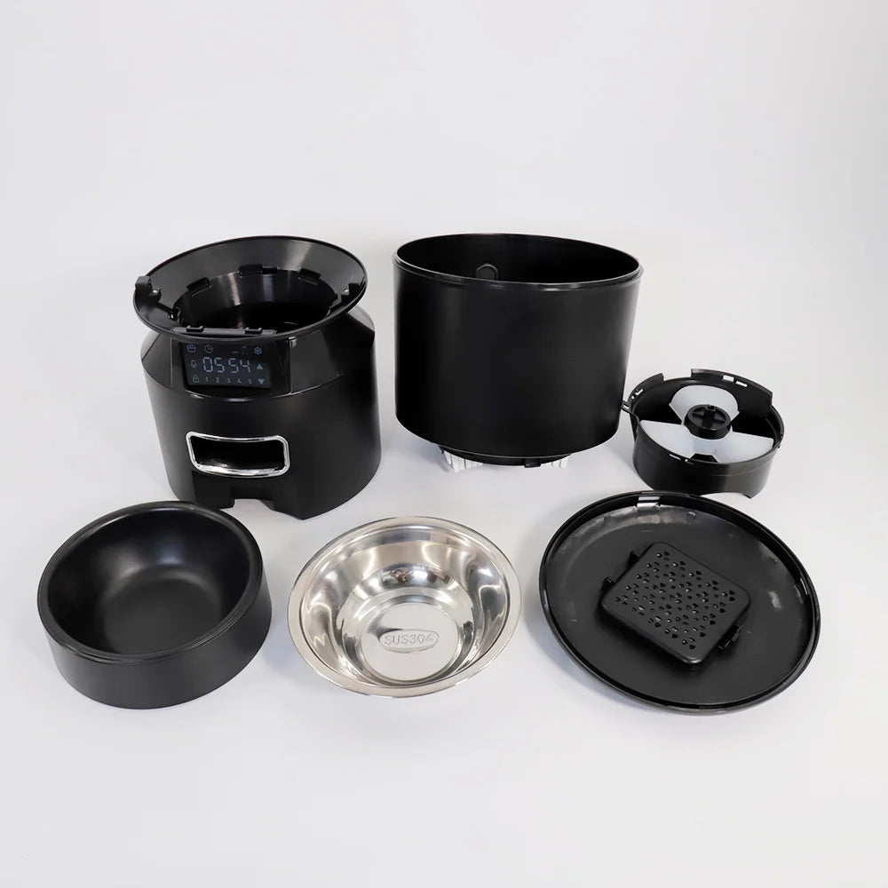 Hot Sales New Voice Record Time Set Touch Screen Pet Feeder Dispenser for Cat Dog-5