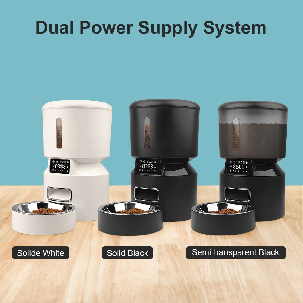 Hot Sales New Voice Record Time Set Touch Screen Pet Feeder Dispenser for Cat Dog-2