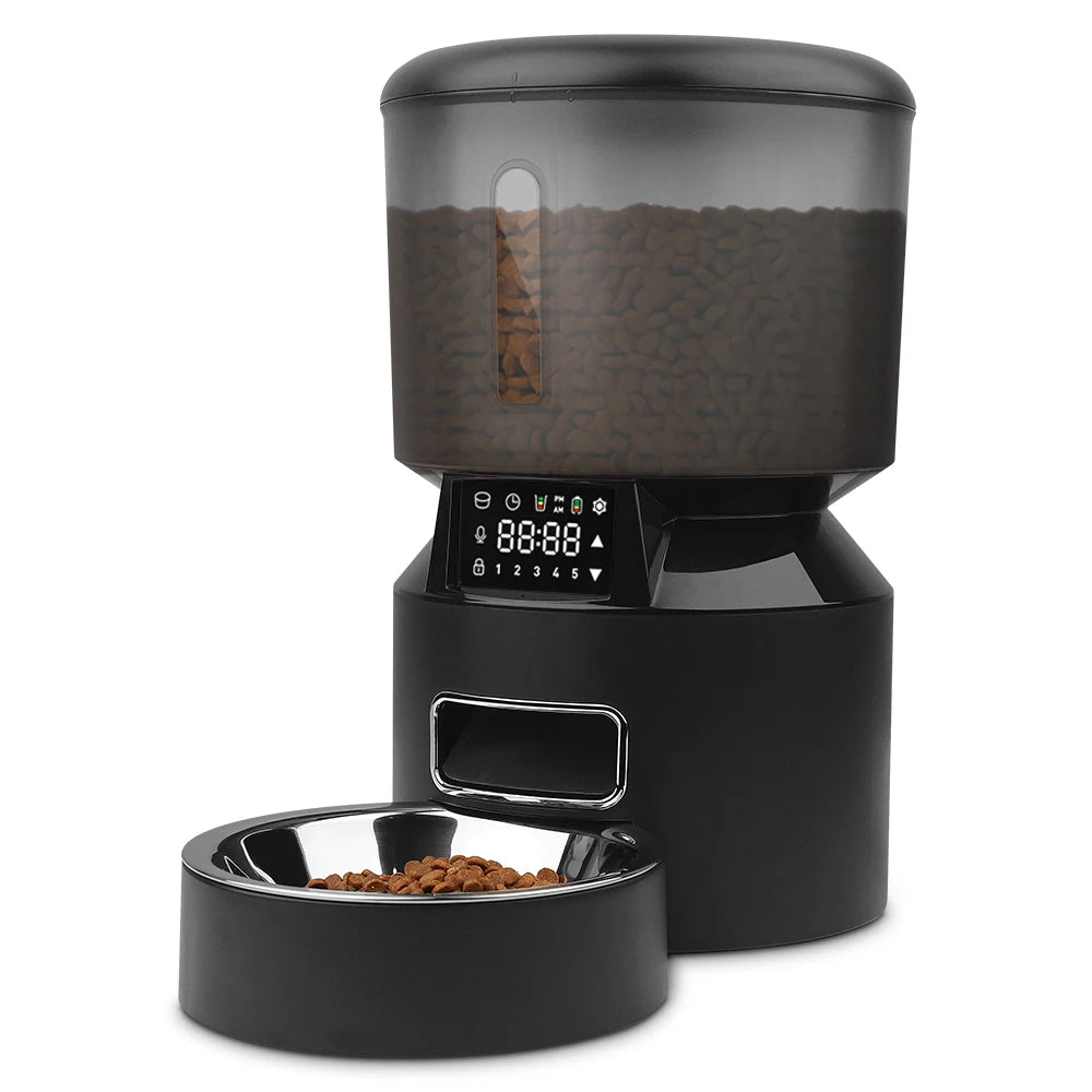 Hot Sales New Voice Record Time Set Touch Screen Pet Feeder Dispenser for Cat Dog-6