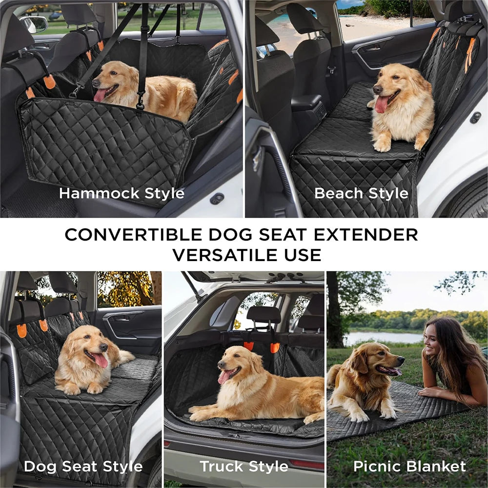 MADE 4 PETS 8-Layer Hard Bottom PE Foam Dog Car Seat Cover Waterproof Non-Slip Backseat Extender for Dogs 400lbs Easy-5