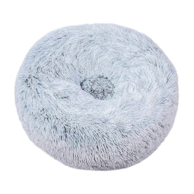 Round Cat Bed Warm Sleeping Cat Nest For Dogs Basket Pet Products Cushion Soft Long Plush Cat Pet Bed Mat Cat House Animals Sofa