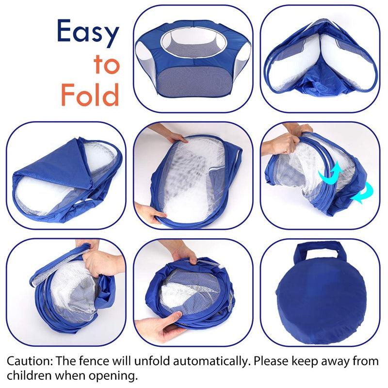 Portable Playpen For Small Pets: Foldable, Waterproof, And Breathable