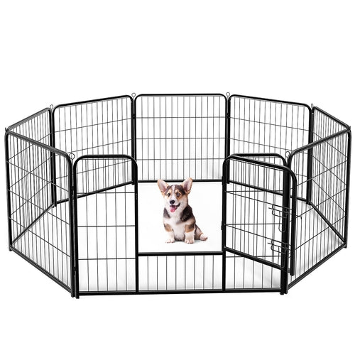 Dog Playpen Indoor with Door, Fence for Small Pet Animals, Puppy Cage