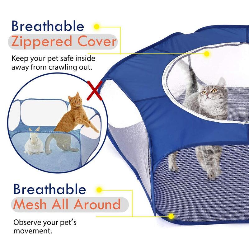 Portable Playpen For Small Pets: Foldable, Waterproof, And Breathable