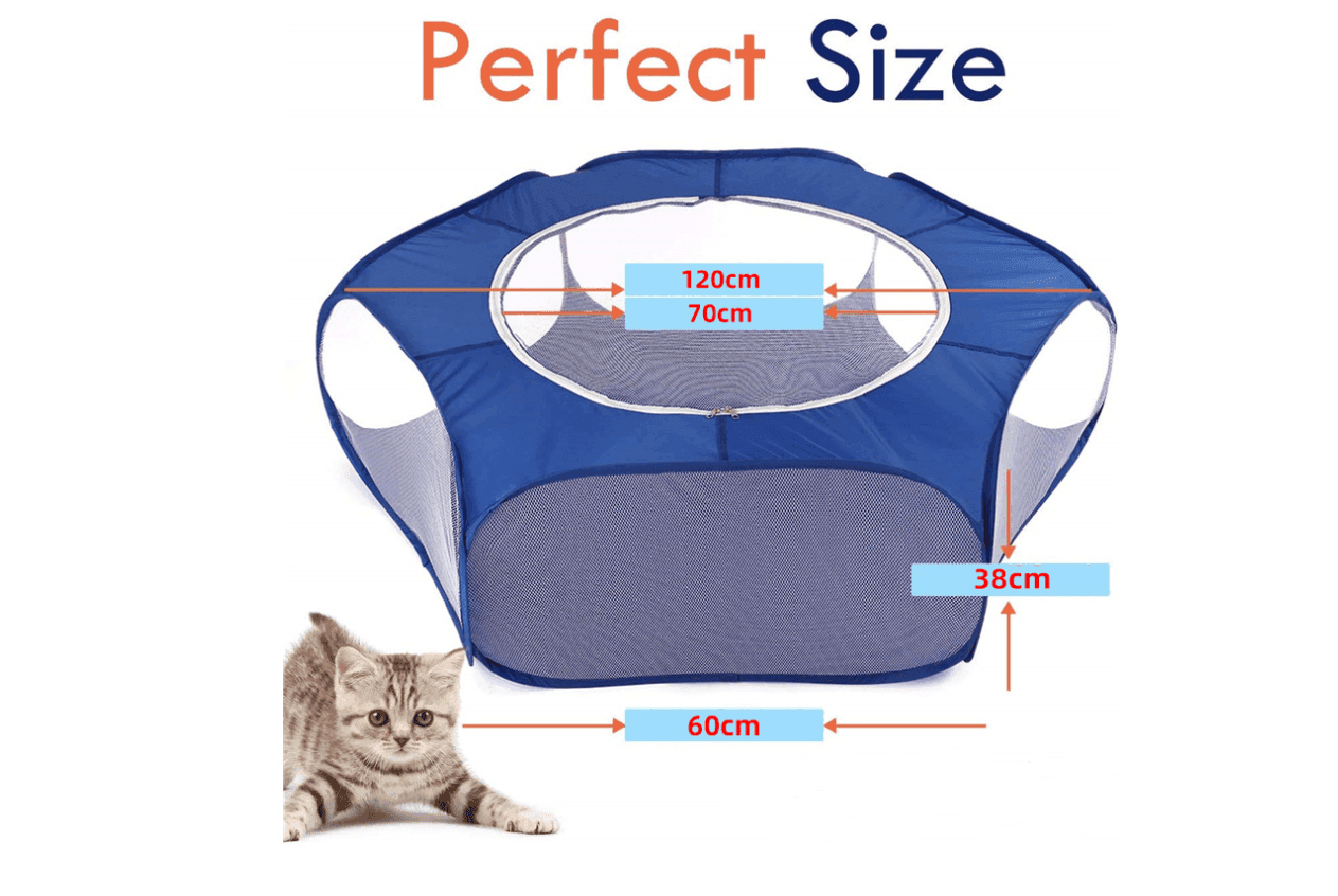 Portable Playpen For Small Pets: Foldable, Waterproof, And Breathable