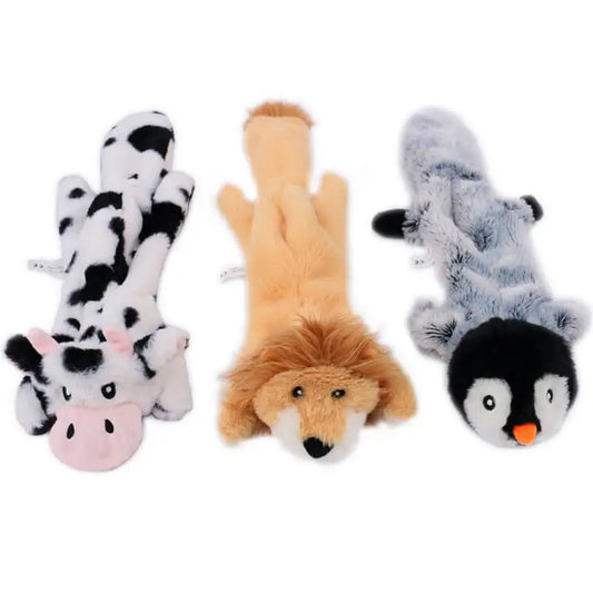 US LOCAL STOCK Durable Dog Squeak Toys No Stuffing Plush Dogs Chew Toy for Small Medium Large Breed Chewer Squeaky Chew Toys-0