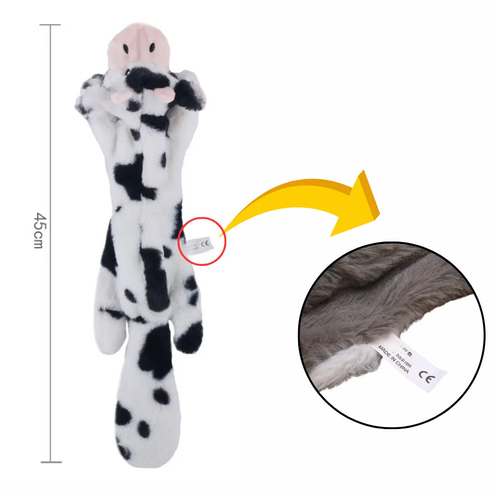 US LOCAL STOCK Durable Dog Squeak Toys No Stuffing Plush Dogs Chew Toy for Small Medium Large Breed Chewer Squeaky Chew Toys-3