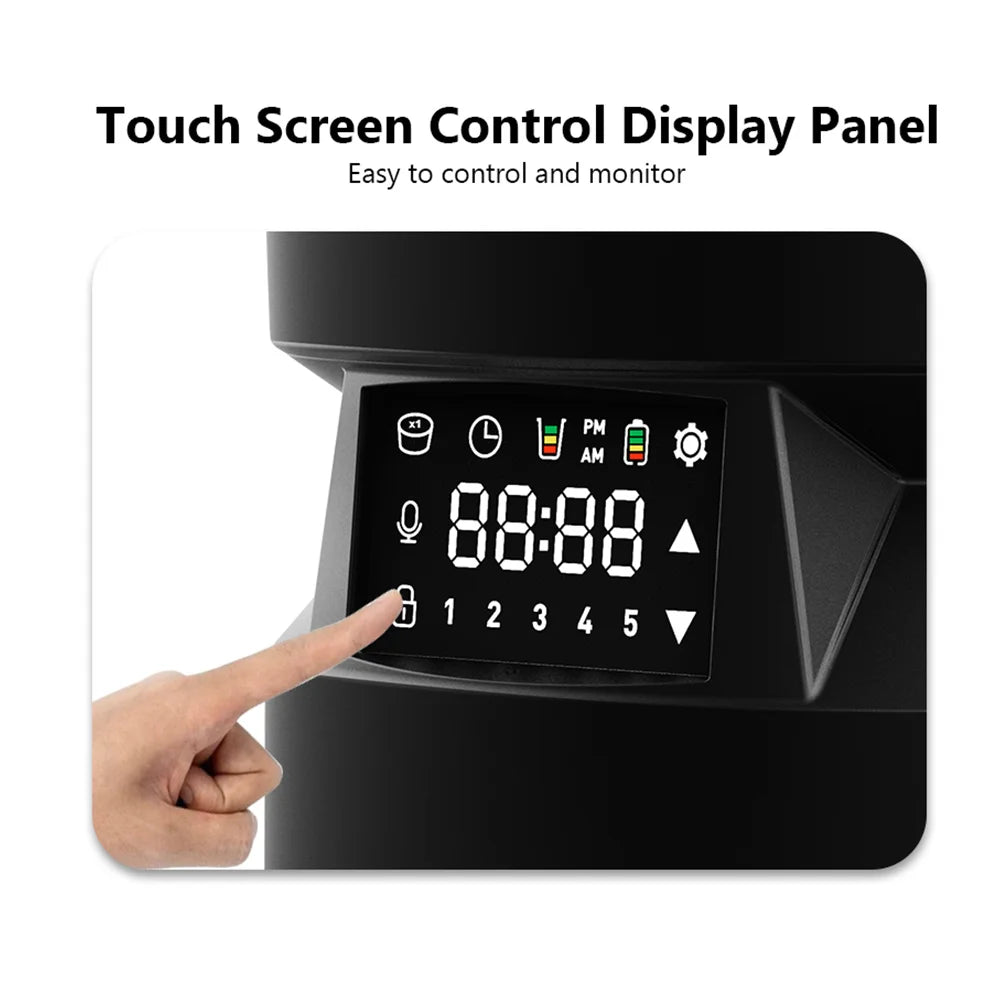 Hot Sales New Voice Record Time Set Touch Screen Pet Feeder Dispenser for Cat Dog-4
