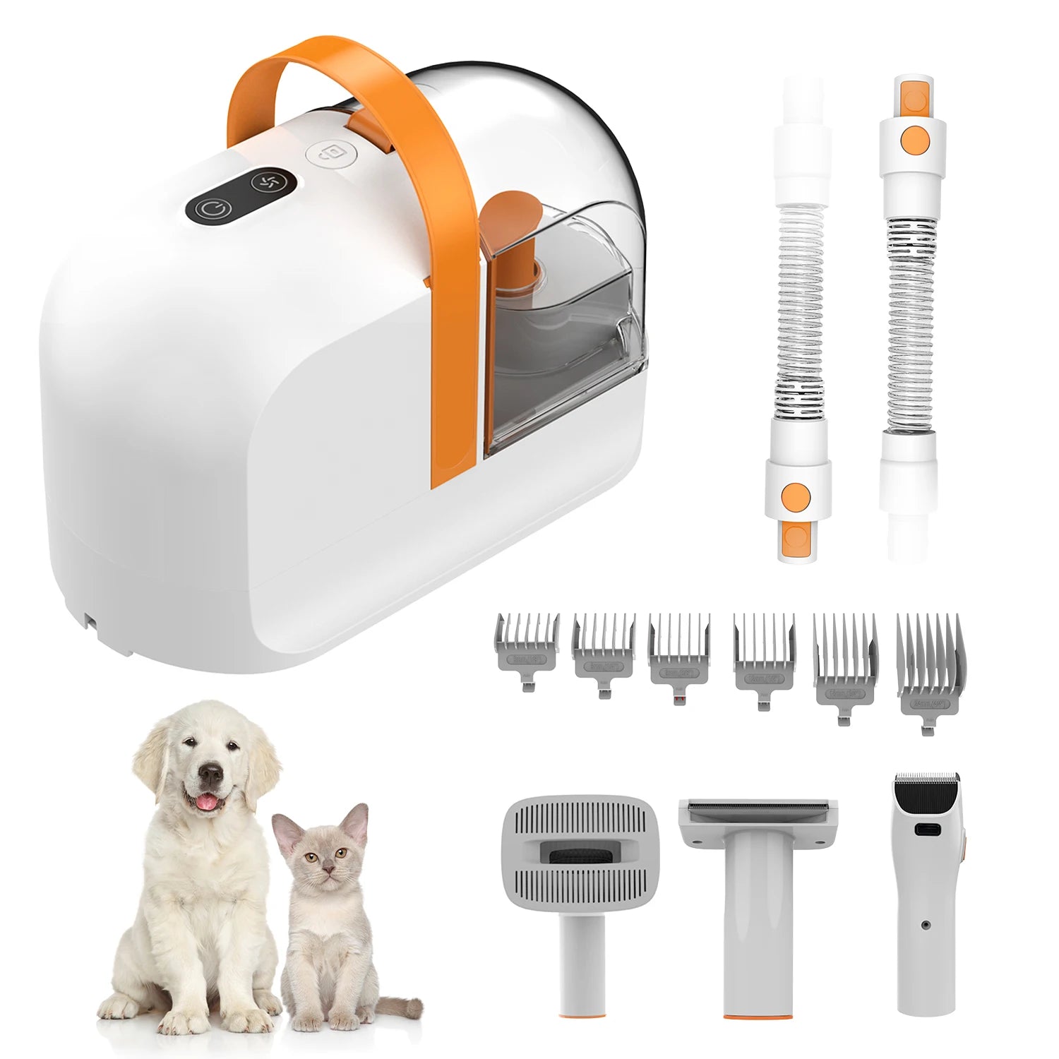 USA Free Ship 12000Pa Professional Dog Grooming Vacuum Tool Carpet Sofa Hair Remover Clipper Combs Brush Pet Cleaning Groom Kits-0