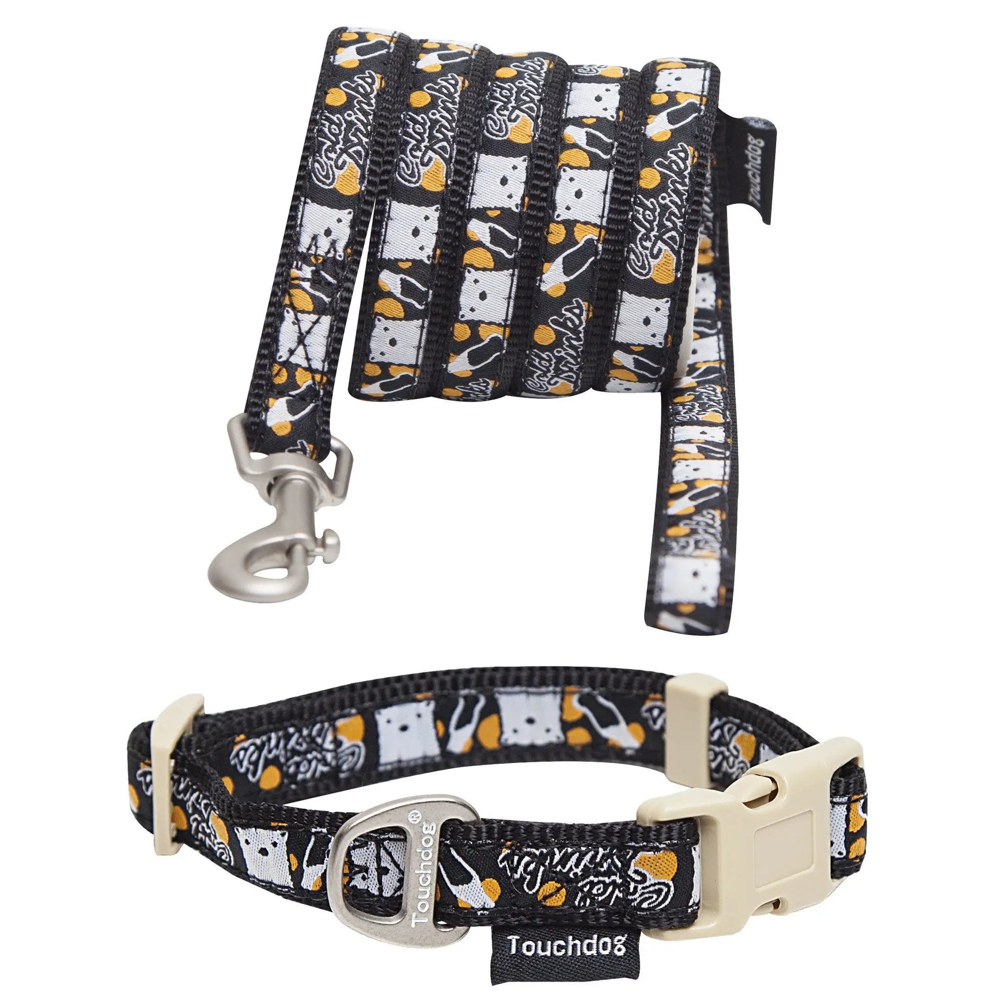 DB Touchdog 'Caliber' Designer Embroidered Pet Dog Leash and Collar Combination Fashionable Accessories-0