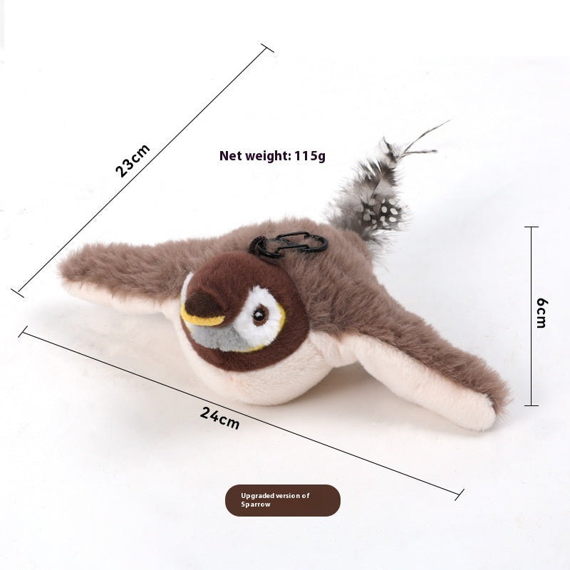 Interactive Cat Plush Toys For Indoor Cats Automatic Flapping Bird Cat