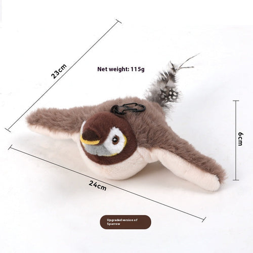 Interactive Cat Plush Toys For Indoor Cats Automatic Flapping Bird Cat