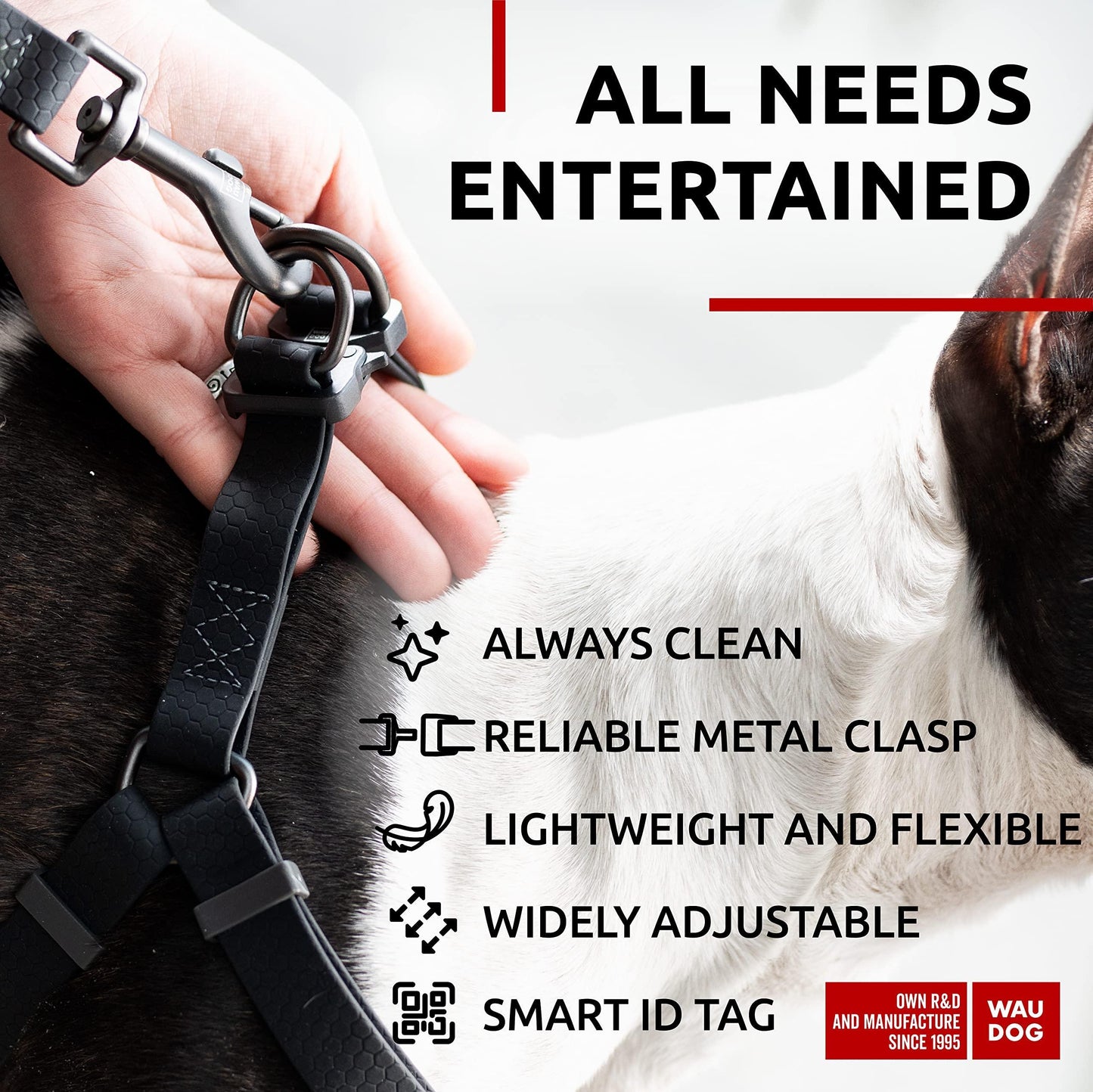 Waterproof Dog Harness   Adjustable Dog Harness for Large Dogs Small